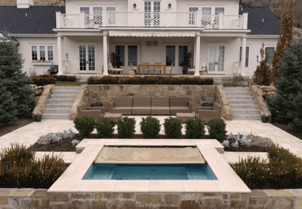 Image of a new tan pool cover